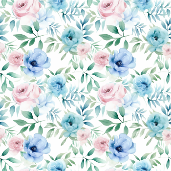 VB The Unicorn Princess Allover Blumen Blau Rosa